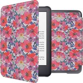 iMoshion Ereader Cover / Hoesje Geschikt voor Amazon Kindle (2022) 11th gen - iMoshion Design Sleepcover Bookcase zonder stand - / Flower Watercolor