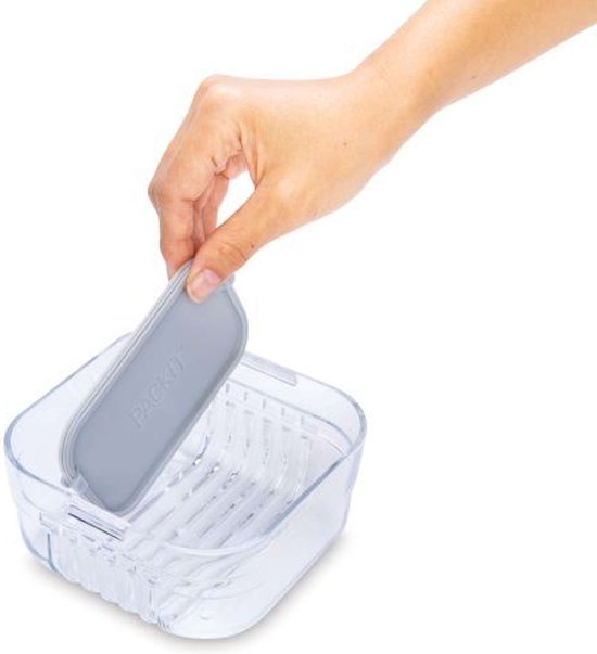 Pack It - Box voor Snack - Tritan - Grijs van Merkloos — afbeelding 2