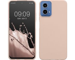 kwmobile telefoonhoesje geschikt voor Motorola Moto G34 5G - Hoesje voor smartphone - Back cover in kokosmelk