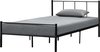 In And OutdoorMatch Metalen bedframe Berlie - incl. Bedbodem - 120x200cm - Zwart - Stalen frame gepoedercoat