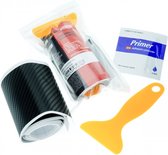 Einparts Instaplijst Deurlijst Sticker Folie Kras Bescherming Carbon Wrap (set 4 stuks)