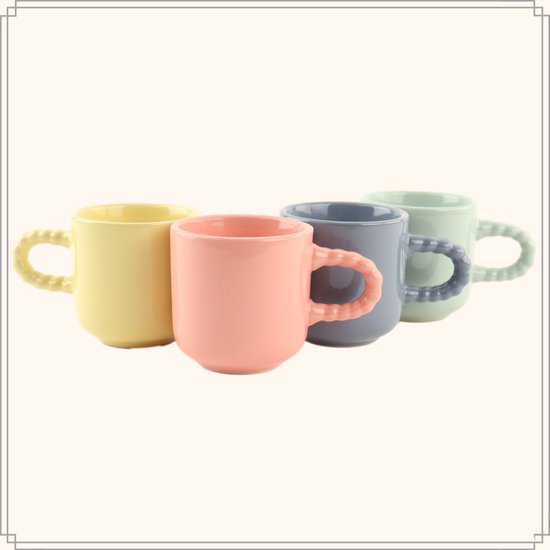 Sweese 6-delige stapelbare espressokopjes, set van porselein