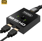 Premes - HDMI Switch - 4K@60hz - 2 In 1 Uit / 1 in 2 uit - HDMI Switch 2 Poorts - HDMI Switcher 3D - Ultra HD - hdmi switch automatisch