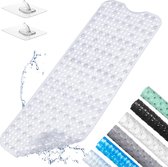 100 x 40 cm badmat antislip douchemat badmat antislip badmat machinewasbaar (transparant)