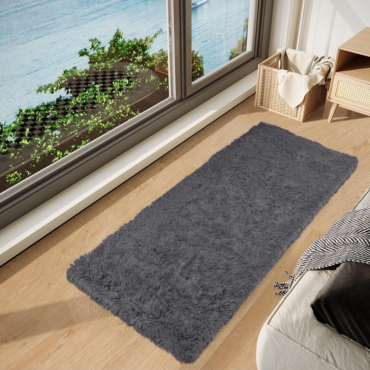 Obundi Hoogpolig Vloerkleed, Pluizig Vloerkleed Voor De Woonkamer Wasbaar Vloerkleed Voor De Kinderkamer Antislip Vloerkleed