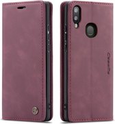 CaseMe Book Case - Geschikt voor Samsung Galaxy A40 Hoesje - Bordeaux