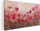Artaza Peinture sur toile représentant des coquelicots rouges dans un champ - 100 x 50 - Décoration murale - Photo sur toile - Impression sur toile
