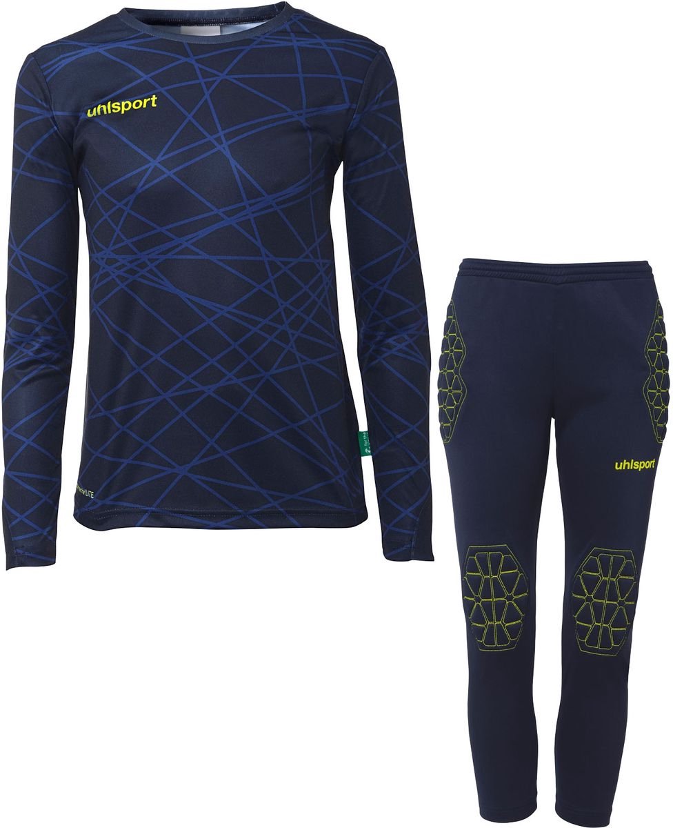 Uhlsport Prediction Keeperset Kinderen - Marine / Fluogeel | Maat: 116