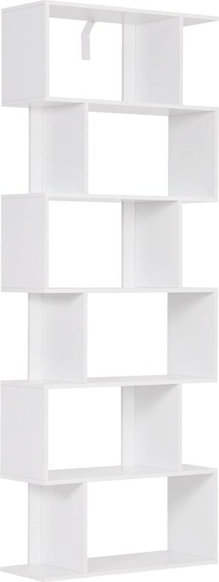 Rootz Moderne Witte Boekenkast - Opbergplank - Kubusorganisator - Duurzaam en waterbestendig - Ruimtebesparend en veelzijdig - 60 cm x 160 cm x 23,5 cm