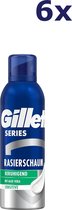 6x Gillette series Sensitive Scheerschuim met aloe vera 200 ml