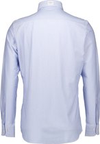 Profuomo - Overhemd Japanese Knitted Blauw Strepen - 39 - Heren - Slim-fit