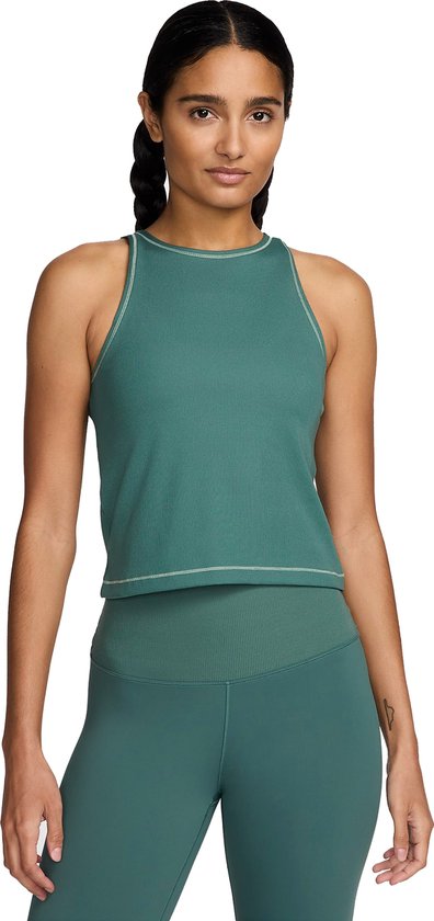 Nike One Fitted tanktop - Fitness Singlet - Groen - Dames