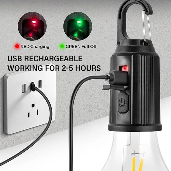 LED kampeerlamp - heldere campinglantaarn - Led-lamp - USB oplaad - Draagbare zaklamp Tuinlantaarn - Noodverlichting 3 lichtstanden van Enopo. — afbeelding 3