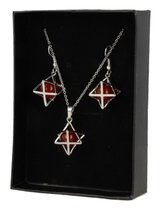 Carneool Merkabah sieraden set