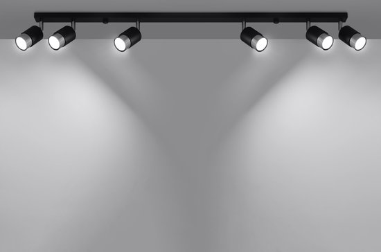 - LED Plafondspot zwart chrome NERO - 6 x GU10 aansluiting