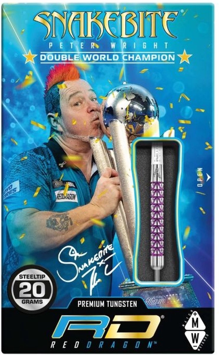 Red Dragon Peter Wright Snakebite Vyper 90% - Dartpijlen 24 Gram
