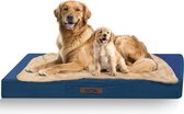 Orthopedische hondenbedden voor honden van XLarge formaat met deken - grote waterdichte hondenbedden met afneembare wasbare hoes voor grote honden, eierkratschuim huisdierbedmat, geschikt voor 106,7 cm x 73,7 x 10,2 cm