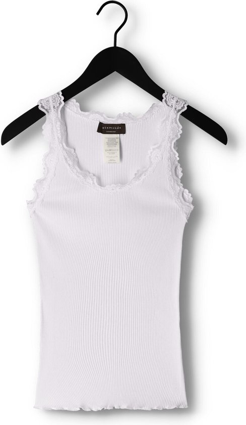 Rosemunde Silk Top W/ Lace Tops & T-shirts Dames - Shirt - Ecru - Maat XS