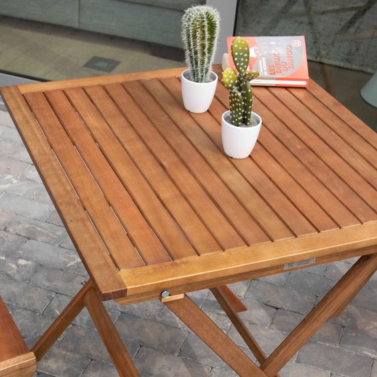 Bistrotafel met 2 stoelen inklapbaar metaal 60 x 70cm grijsblauw