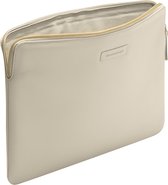 dbramante1928 sleeve geschikt voor MacBook Air 13'' (M2/M3)/MacBook Pro/MacBook/MacBook/MacBook Pro - Beige - Leer