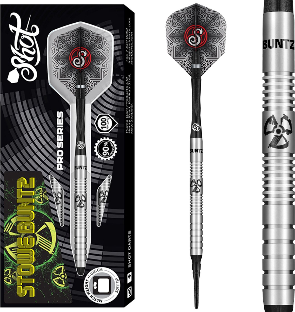 Shot Stowe Buntz 2.0 90% Soft Tip - Dartpijlen