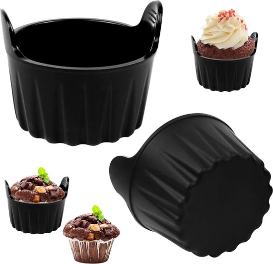 Foto: Siliconen vorm voor heteluchtfriteuse siliconen muffinvormset antiaanbaklaag bakplaat bakvorm cupcakes brownies cake bakplaat maken van muffincakes taarten brood bpa vrij