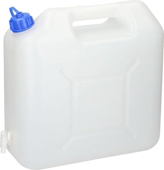 een beetje kalkoen lied Jerrycan voor water 15 liter - inclusief schenkkraan - waterjerrycans /  watertank | bol.com