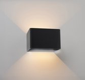 Ledmatters - Wandlamp Zwart - Up & Down - Dimbaar - 5 watt - 410 Lumen - 2700 Kelvin - Warm wit licht - IP44 Buitenverlichting