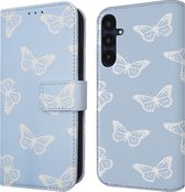Étui iMoshion adapté à l'étui Samsung Galaxy A25 avec porte-cartes - iMoshion Design Bookcase smartphone - Blauw / Butterfly