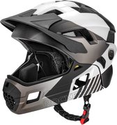 ROCKBROS Fietshelm Integraalhelm Kind Jeugd voor BMX/MTB/Downhill Crosshelm Integrale Helm Kinderhelm met Afneembare Kinbescherming Verstelbaar 54-57CM