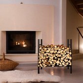 Brandhoutrek - Firewood Rack Metal Firewood Rack for Indoor and Outdoor 60 x 25.5 x 61 cm