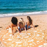 Picknickdeken zandvrij, 200 x 220 cm extra grote waterdichte stranddeken voor 1-4 personen, lichtgewicht en draagbare sneldrogende strandmat, kampeerdeken voor buiten, wandelen, reizen - Oranjebloesem