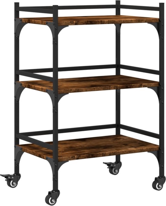 Keukentrolley 56x43x89,5 cm bewerkt hout grijs sonoma eiken kopen