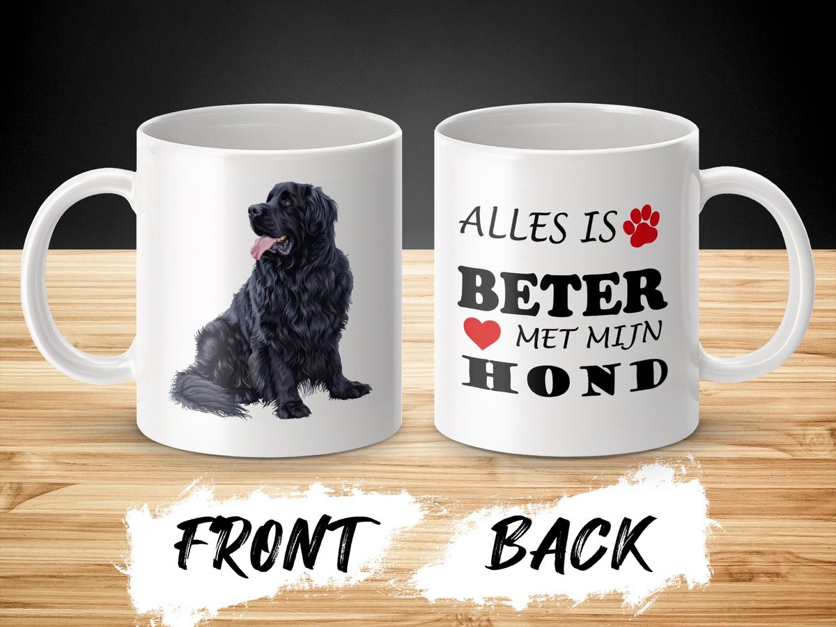 Mok Newfoundland Alles is beter met mijn hond - dog - doglover