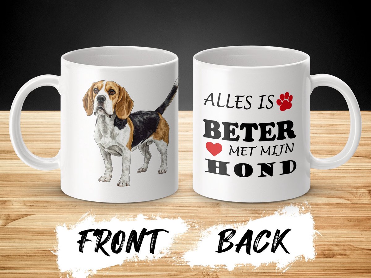 Mok Beagle Alles is beter met mijn hond - dog - doglover