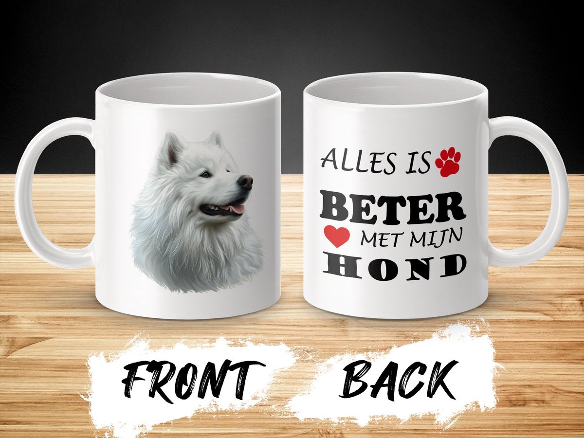 Mok Samoyed Alles is beter met mijn hond - dog - doglover
