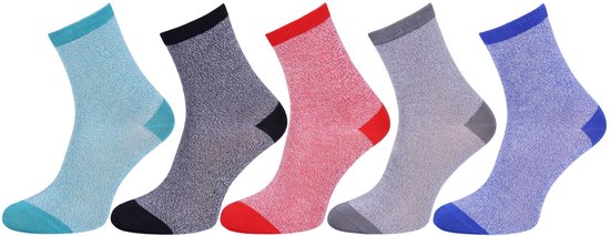 5 paar kleurrijke, gemêleerde OEKO-TEX sokken