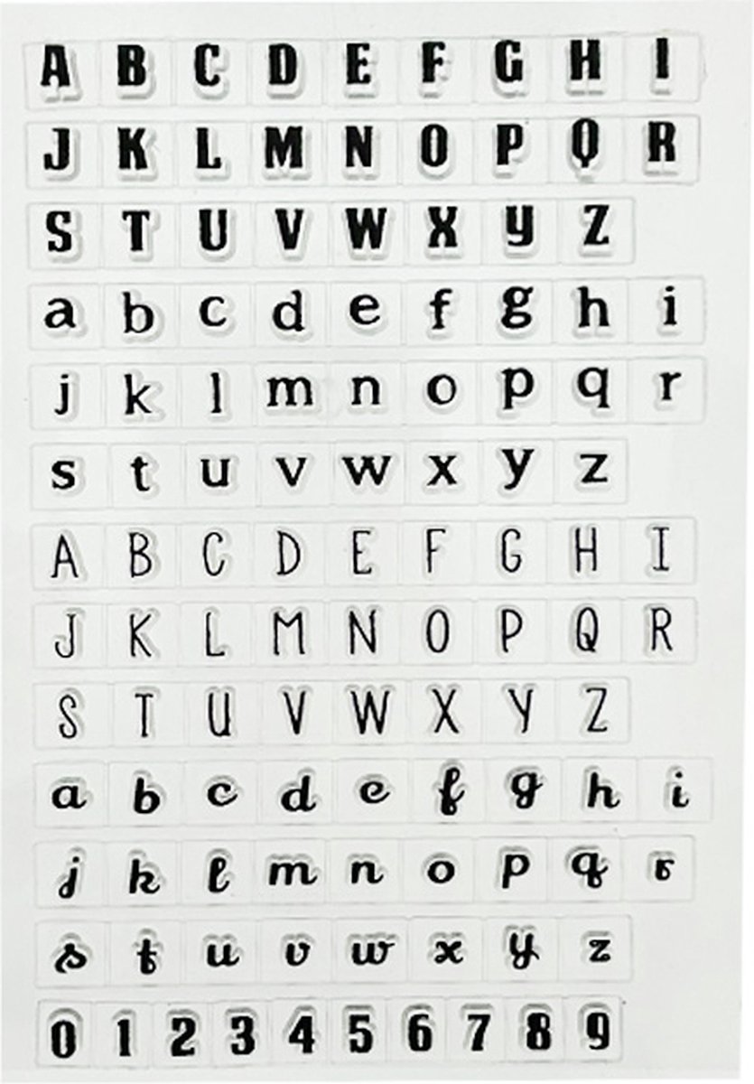 Siliconen mal clear stempel ABC & 123