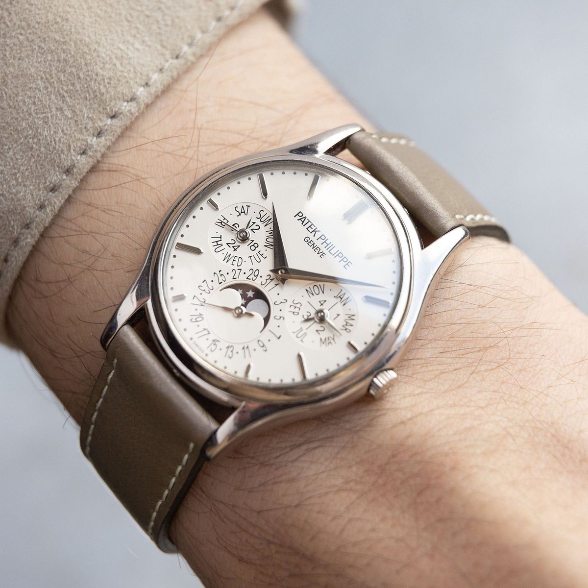 BS Leren Horlogeband Luxury - Taupe Grey - 20mm