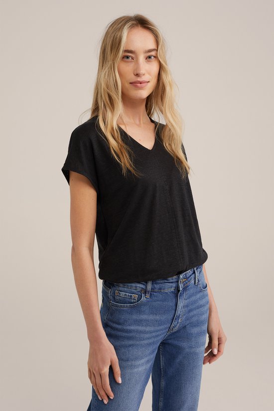 WE Fashion Dames T shirt van linnen bol