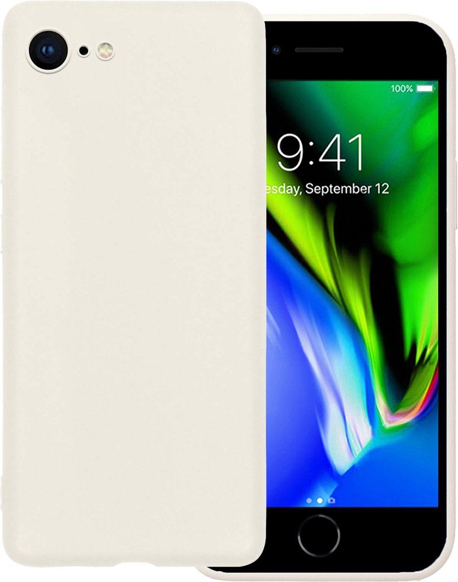 Hoesje Geschikt voor Apple iPhone 8 - Sterk & Shockproof - Hoes Cover - Siliconen Case - Wit