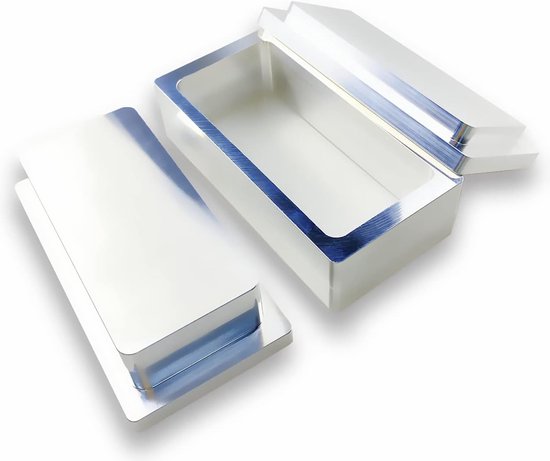 5 x 10 cm rechthoekige hars Pre Press Mold, voorpersvorm van metaal voor doe-het-zelf extractie zonder oplosmiddel (5 x 10 cm metallic)