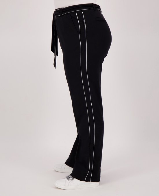 Zwarte Broek/Pantalon van Je m'appelle - Dames - Plus Size - Travelstof - 52 - 4 maten beschikbaar