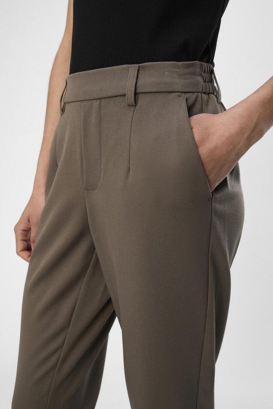 Object Objlisa Slim Pant Broeken Dames - Taupe - Maat 40