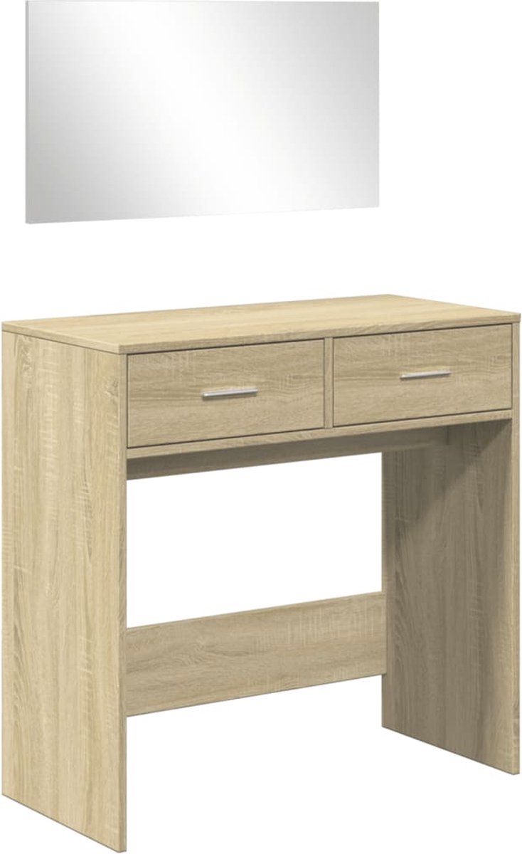 Kaptafel met spiegel 80x39x80 cm wit kopen