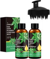 BeautyFit® - Castor Olie - 100% Koudgeperst - Castor Oil - Incl. Ebook, Scalp Massager, Kammen - Castorolie Pack - Jamaican Black Castor Oil - Haarverzorging - Shampoo + conditioner