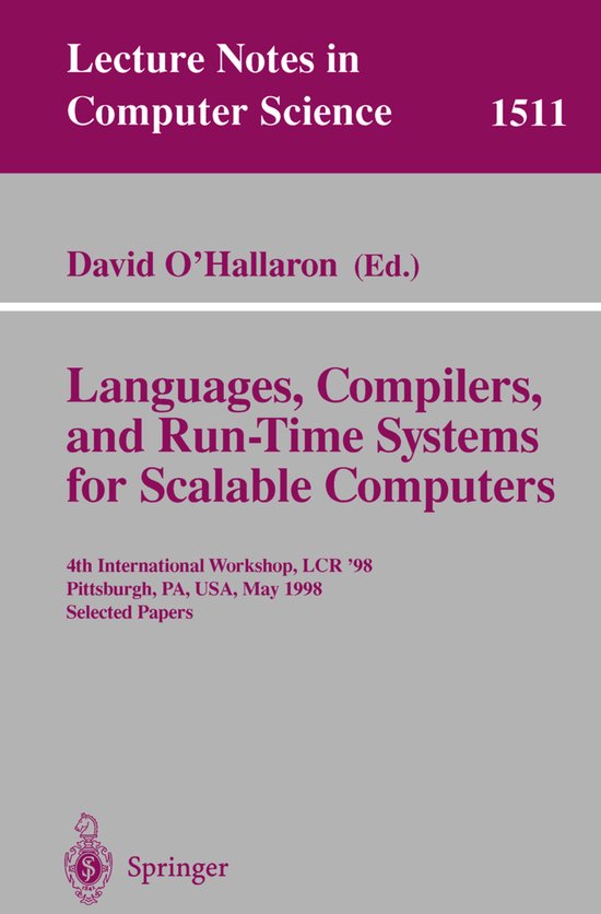 Languages, Compilers, and Run-Time Systems for Scalable Comp ... - cover