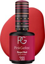 Pink Gellac 281 Regal Red Gel Lak 15ml - Rode Gellak Nagellak - Gelnagellak - Gelnagels Producten - Gel Nails
