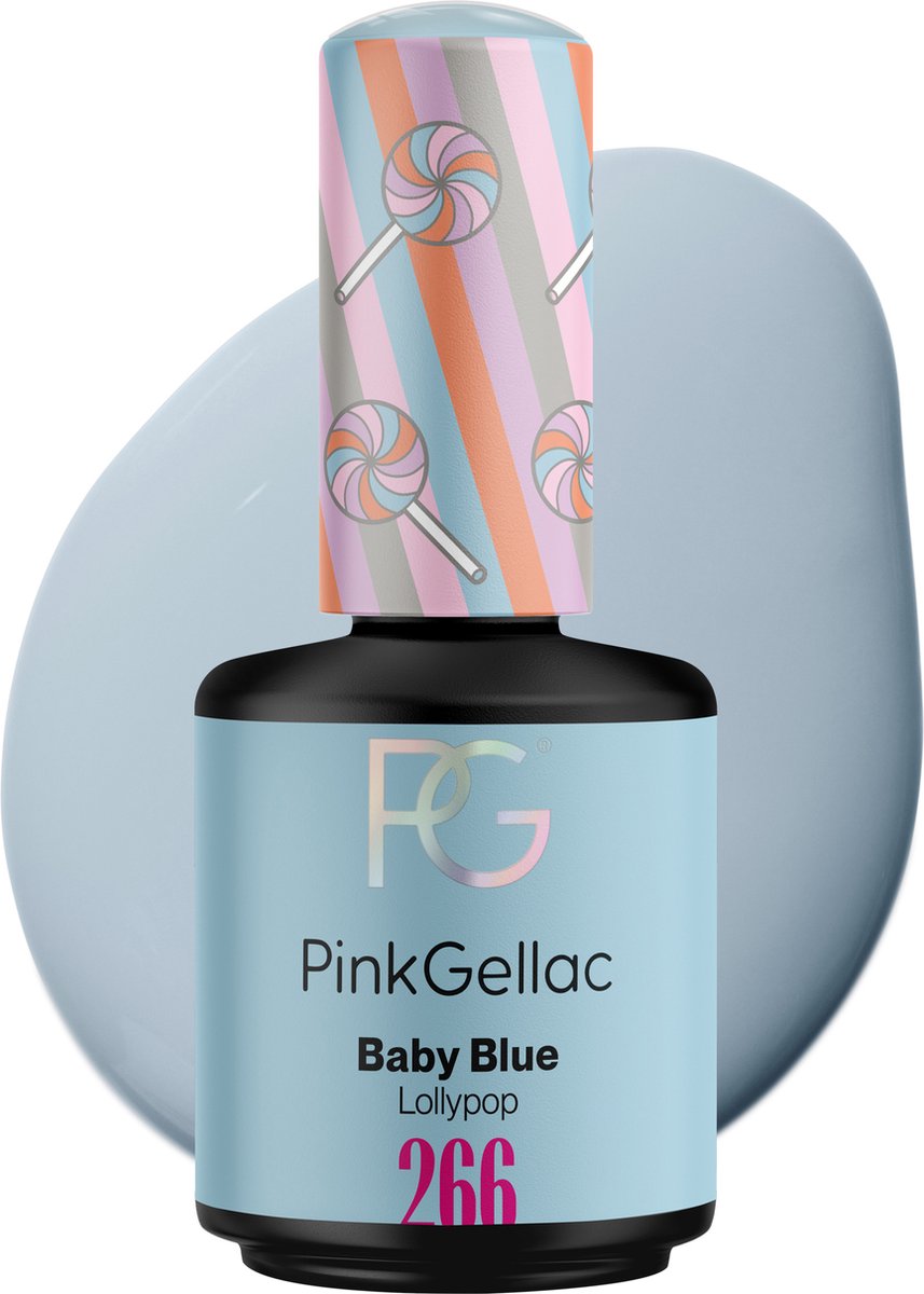 Pink Gellac 266 Baby Blue Gel Lak 15ml - Blauwe Gellak Nagellak - Gelnagels Producten - Gel Nails