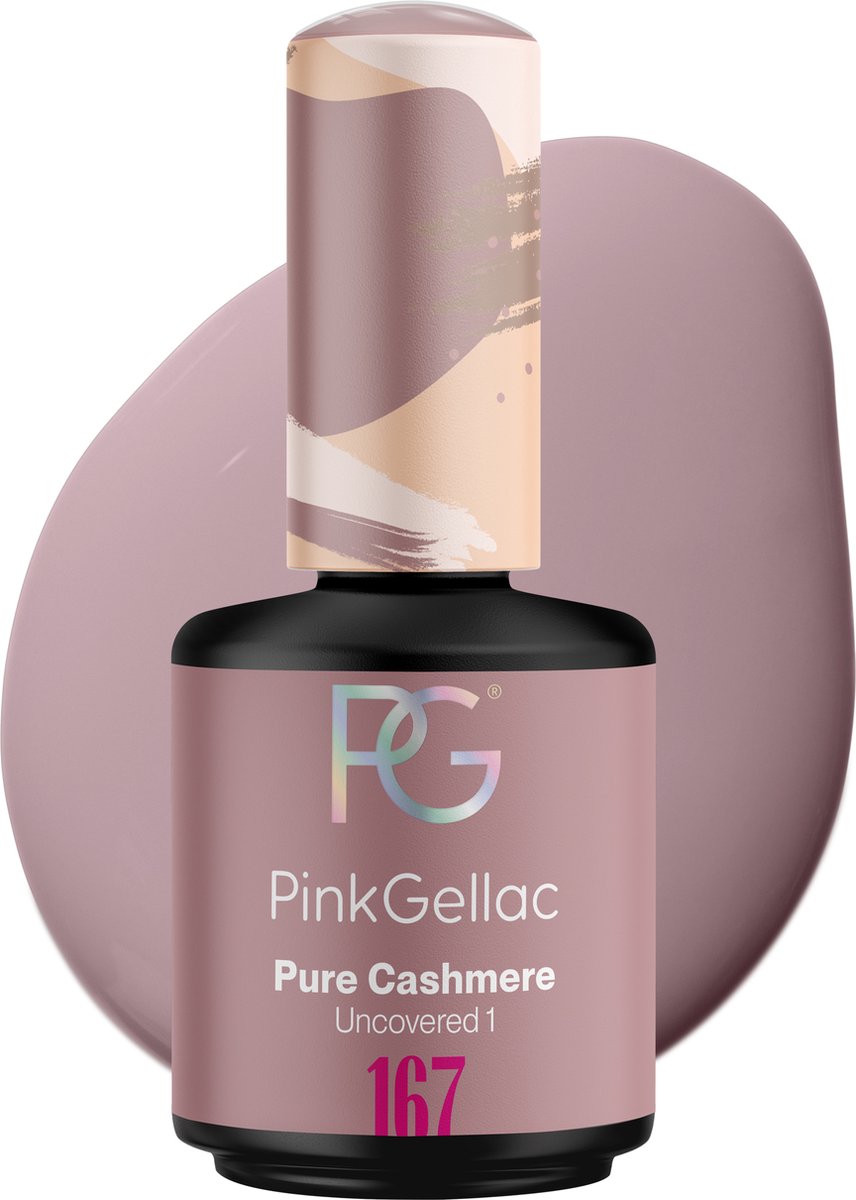 Pink Gellac 167 Pure Cashmere Gellak 15ml - Taupe Gel Nagellak - Gelnagellak - Gelnagels Producten - Gel Nails - Glanzende Gelnagel